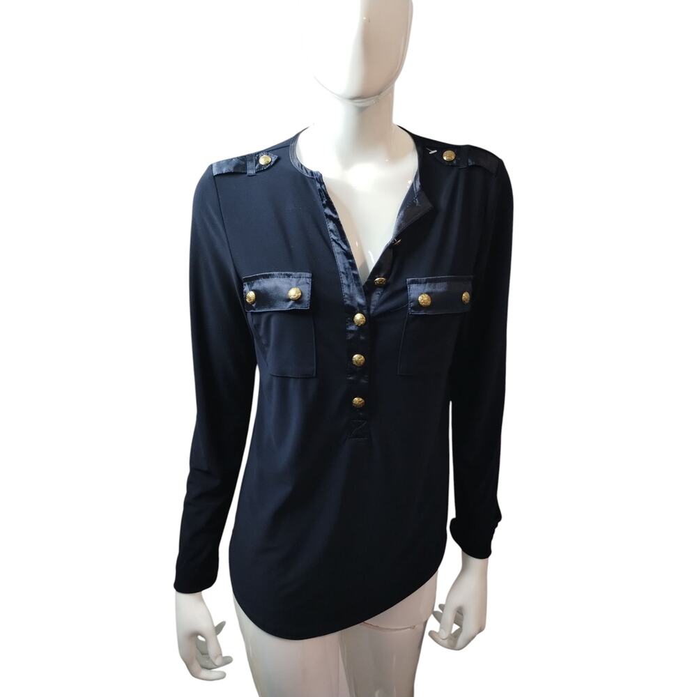 Elie Tahari Women's size Medium‎ Quiet Luxury Old Money Preppy Country Club Top